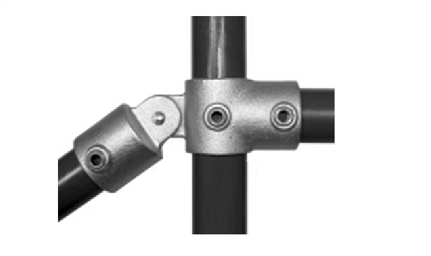 T-Stück mit Gelenkverbinder aus Temperguss T-Stück mit Gelenkverbinder aus Temperguss