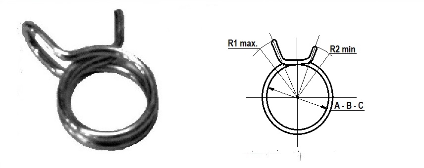 Draht-Spannschellen aus Federstahldraht Draht-Spannschellenl aus Federstahldraht
