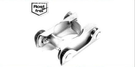 Edelstahl Doppel-Klemmschelle aus Edelstahl 1.4301 Edelstahl Doppel-Klemmschelle aus Edelstahl 1.4301