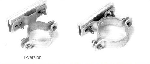 Profil-Schelle aus feuerverzinktem Stahl Profil-Schelle aus feuerverzinktem Stahl