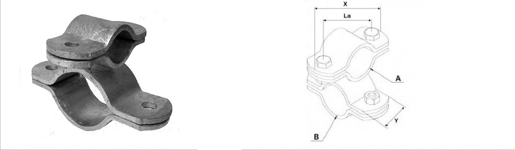 Querschelle Standard aus verzinktem Stahl