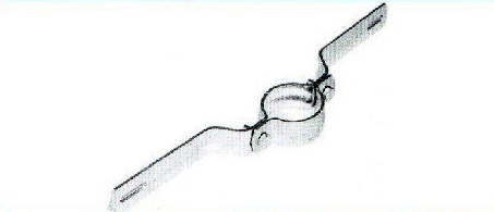 Schilderschelle mit Ausleger aus feuerverzinktem Stahl Schilderschelle mit Ausleger aus feuerverzinktem Stahl